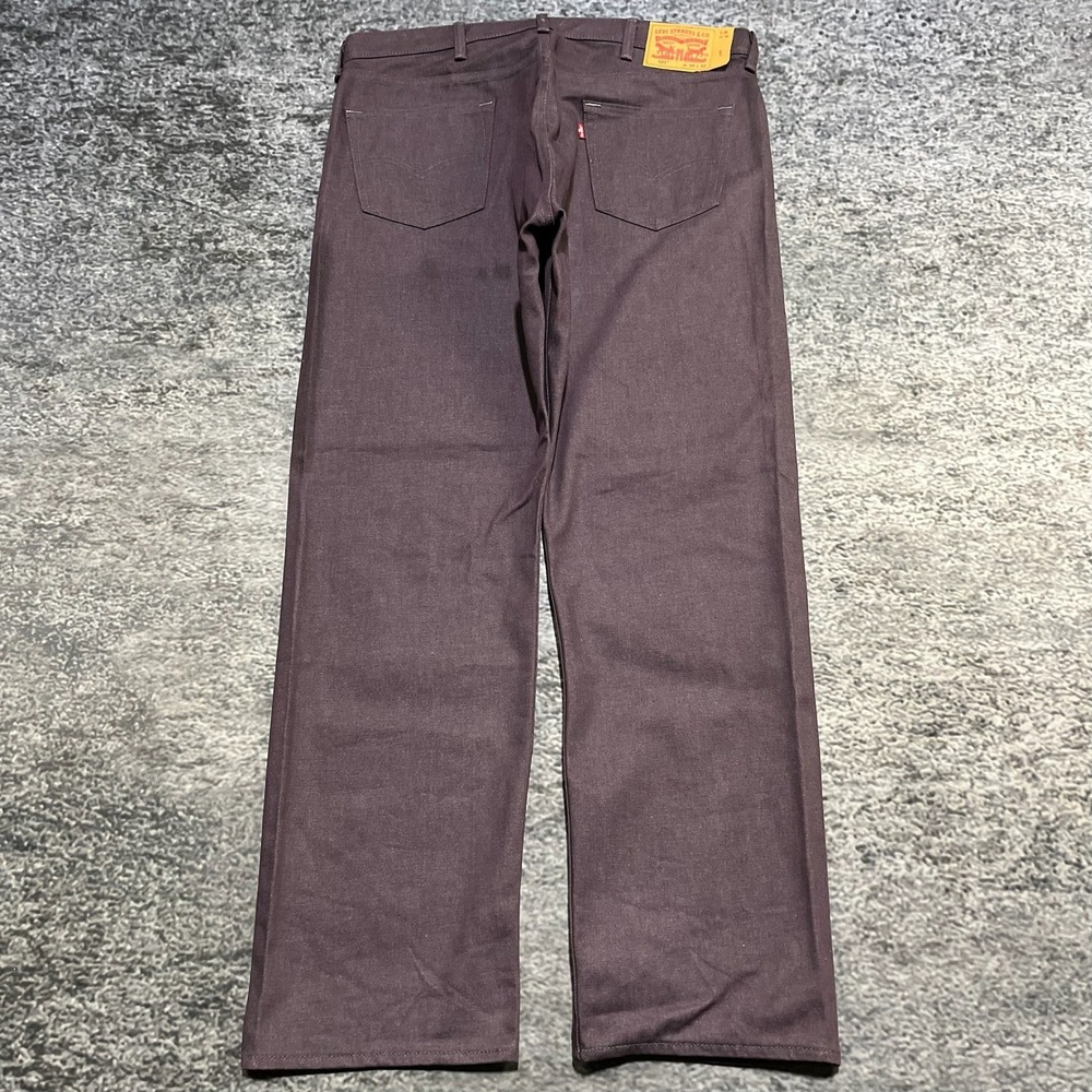 Levi's 501 Button Fly Jeans Mens 38x32 White Oak Cone Denim Purple Straight Fit